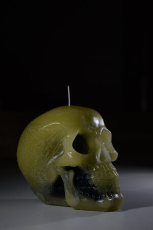 GOBLINHEAD SKULL CANDLE YELLOW/BLACK