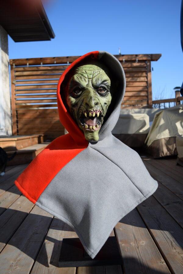 GOBLINHEAD RED/GREY VIKING HOOD