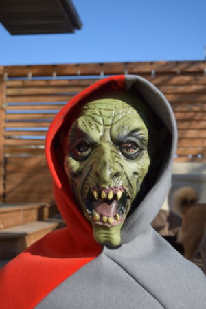 GOBLINHEAD RED/GREY VIKING HOOD